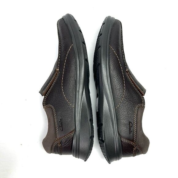 NWB Clarks Collection Cotrell Step Slip-On Shoes Brown Leather Men’s size 9W - Picture 5 of 15